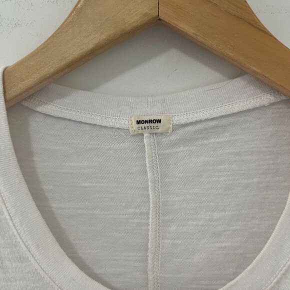 Monrow Basic White Short Sleeve Tee Size XS - Picture 3 of 7